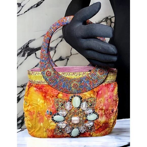 New With Tags Vintage Mary Frances Style #966-88 “Cotton Candy” Handbag - Picture 7 of 11